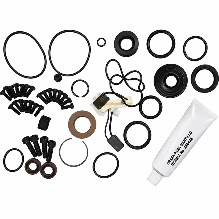 Kit de refacciones y repuestos DeWalt: retenes, o-rings y grasa para martillo